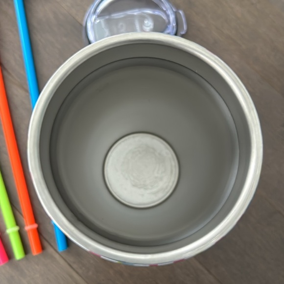 CAUS Insulated Drink Tumbler Thermos Confetti Rainbow Straws ALL SHE WROTE NOTES - Picture 4 of 6